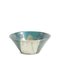 Japanese Minimalistic White Green Metal Raku Ceramics Aurora Bowls by Laab Milano, Set of 4 17