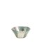 Japanese Minimalistic White Green Metal Raku Ceramics Aurora Bowls by Laab Milano, Set of 4 27