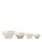 Japanese Minimalistic Crackle White Raku Ceramics Moon Bowls by Laab Milano, Set of 4, Image 1