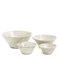 Japanese Minimalistic Crackle White Raku Ceramics Moon Bowls by Laab Milano, Set of 4 11