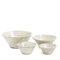 Japanische Minimalistische Crackle Weiß Raku Keramik Moon Schalen von Laab Milano, 4er Set 11