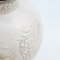 Japanese Modern Minimalist Dome L Vase Raku Ceramic White Crakle 4