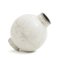 Japanese Modern Minimalist Dome L Vase Raku Ceramic White Crakle 6