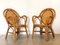 Wicker & Bamboo Armchairs, 1970s, Set of 2 1