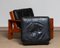 Fauteuil Cubiste en Teck et Cuir Noir par Esko Pajamies pour Asko, 1960, Set de 2 11