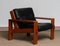Cubist Lounge Chair in Teak and Black Leather by Esko Pajamies for Asko, 1960, Set of 2, Image 4