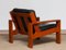 Cubist Lounge Chair in Teak and Black Leather by Esko Pajamies for Asko, 1960, Set of 2 16