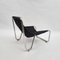 Danish Lounge Chair in Black Leather, 1970s 3