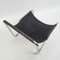 Danish Lounge Chair in Black Leather, 1970s, Image 7