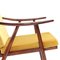 Czechoslovakian Boomerang Armchair in Gold Velvet from Ton, 1960s, Image 10