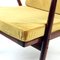 Czechoslovakian Boomerang Armchair in Gold Velvet from Ton, 1960s, Image 4