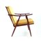 Tschechoslowakischer Boomerang Sessel aus goldenem Samt von Ton, 1960er 1