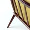 Czechoslovakian Boomerang Armchair in Gold Velvet from Ton, 1960s, Image 8