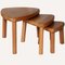 Dutch Brutalist Pierre Chapo Style Oval Oak Kidney Side Tables, 1960s, Set of 3, Image 13