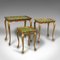 Vintage Italian Gilt Composite Nesting Tables, 1970s, Set of 3 3