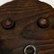 Brutalist Hammered Oak Tripod Wabi Sabi Stool With Leather Trim, France, 1960s 2