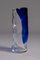 Italian Murano Glass Vase with Abstract Blue Motif, 1970s 2