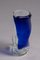 Italienische Vase aus Muranoglas mit abstraktem blauem Motiv, 1970er 3