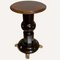 Mesa auxiliar o pedestal vintage de caoba con patas de garra de latón, Imagen 8