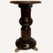 Mesa auxiliar o pedestal vintage de caoba con patas de garra de latón, Imagen 12