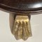 Vintage Mahogany Pedestal or Side Table With Brass Claw Feet 13