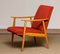 Vintage Danish Lounge Chairs in Red Wool and Oak, 1950s, Set of 2 16