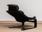 Swedish Lounge Chair in Black Leather by Ake Fribytter for Nelo, 1970s, Image 2