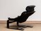 Swedish Lounge Chair in Black Leather by Ake Fribytter for Nelo, 1970s, Image 3