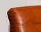 Club Chair in Tan Cognac Leather with White Shell Orbis by Luici Colani for COR Germany, 1970s, Image 3