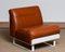 Club Chair in Tan Cognac Leather with White Shell Orbis by Luici Colani for COR Germany, 1970s, Image 6
