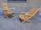 Fauteuils en Bois Clair de Fratelli Reguitti, 1980s, Set de 2 1