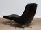 Sedia girevole in pelle nera con poggiapiedi abbinato di HW Klein per Bramin, anni '60, set di 2, Immagine 6
