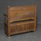 Victorian Box Oak Settle Bench, Image 2
