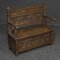Victorian Box Oak Settle Bench, Image 6