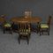 20th Century Oak Dining Set, Set of 5 17