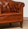 Antique Swedish Chesterfield Club Chair in Tufted Brown Leather 16