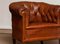 Antique Swedish Chesterfield Club Chair in Tufted Brown Leather 3