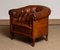 Antique Swedish Chesterfield Club Chair in Tufted Brown Leather 6