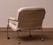 Swedish Lounge Chair in Crome and White Tufted Leather from Lindlöfs Möbler, 1970s 6