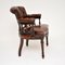 Antique Leather Captains Desk Chair / Armchair, Image 3