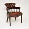 Antique Leather Captains Desk Chair / Armchair 1