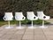 Vintage Italian White Swivel Chairs, Set of 4 1