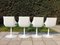 Chaises Pivotantes Blanches Vintage, Italie, Set de 4 8