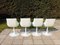 Chaises Pivotantes Blanches Vintage, Italie, Set de 4 5