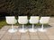 Vintage Italian White Swivel Chairs, Set of 4 5