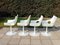 Vintage Italian White Swivel Chairs, Set of 4 4