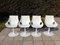 Vintage Italian White Swivel Chairs, Set of 4 13