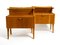 Mid-Century Italian Bedside Tables in Oak with Teak Veneer and Glass Shelf, Set of 2 2