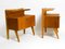 Italienische Mid-Century Nachttische aus Eiche mit Teak Furnier und Glasregal, 2er Set 19