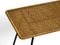 Italian Mid-Century Modern Rattan Side or Coffee Table with Heavy Iron Frame, Image 14